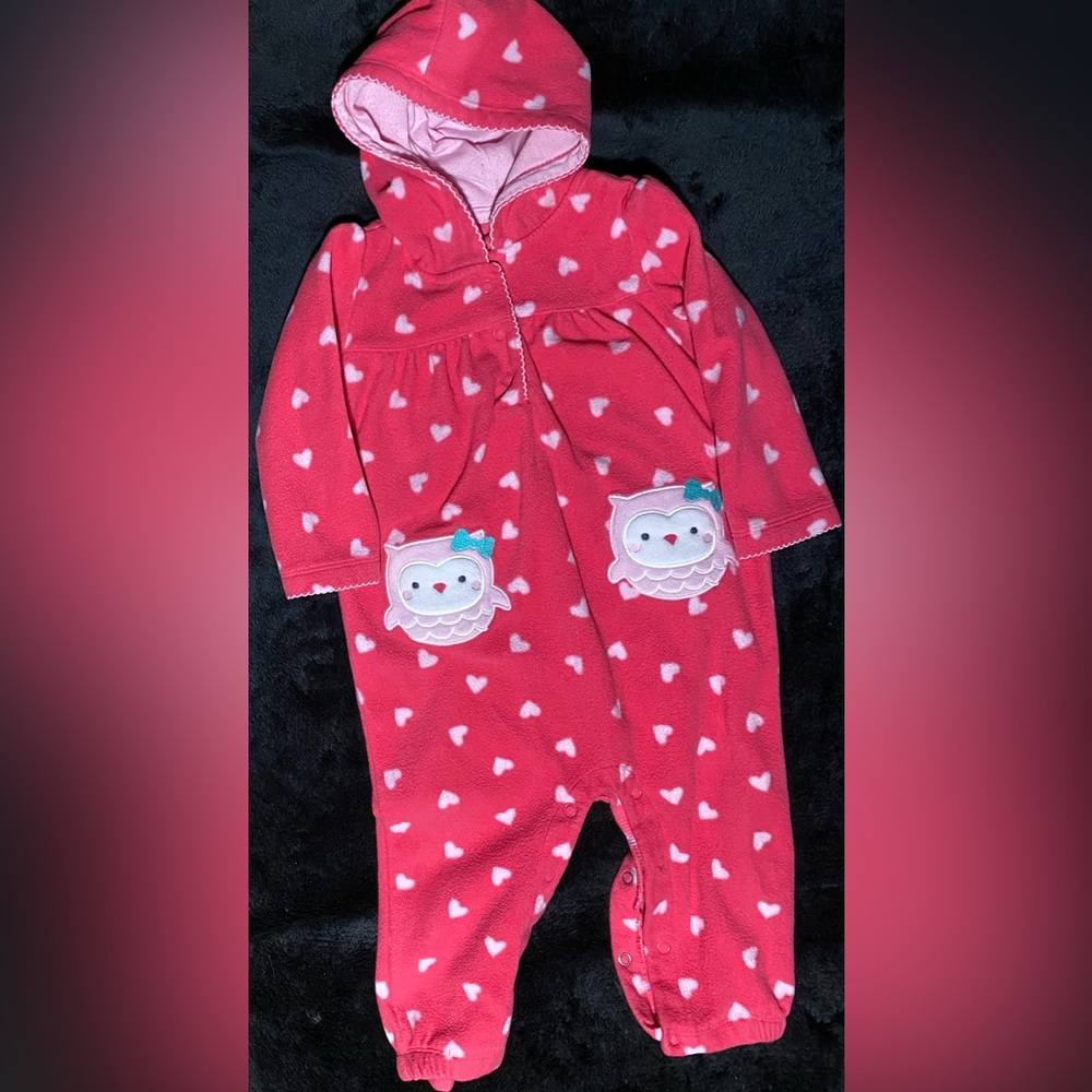 Just One You by Carters- 18M fleece one piece with hood